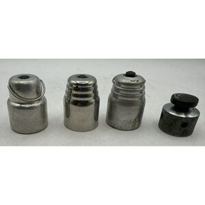 Barrel Shaped Pressure Cooker Regulator Weights Jiggler Ribbed Bail Handle Lot-4